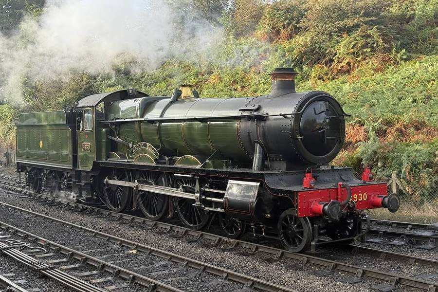 GWR Hall class 4930 Hagley Hall under steam.